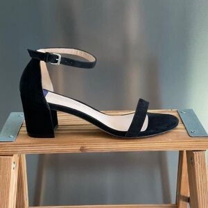 Stuart Weitzman Black Suede Sandal 7.5